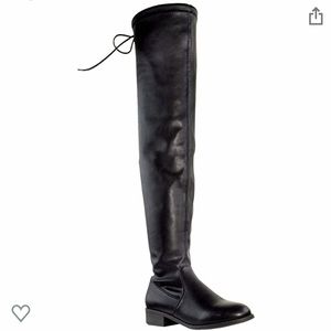 FAUX Leather Over The Knee Boots